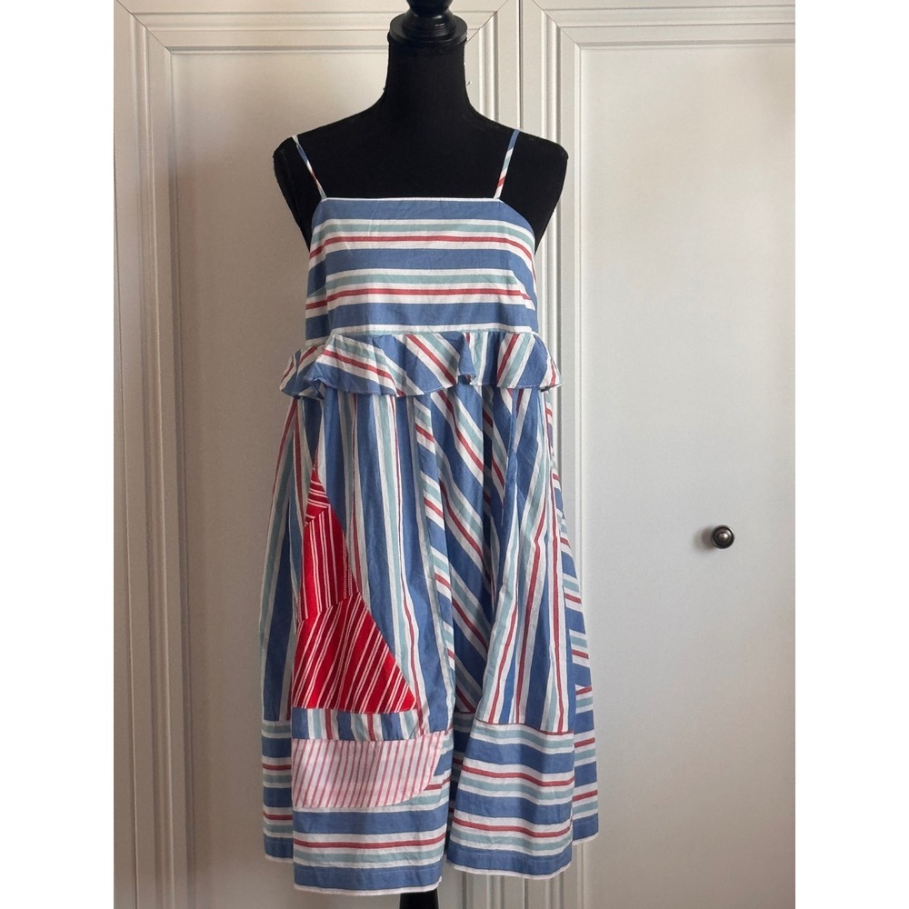 Anthropologie Blue Striped Dress - Picture 2 of 7